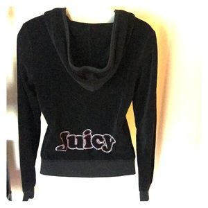 Girls JUICY COUTURE velour full zip sweatshirt